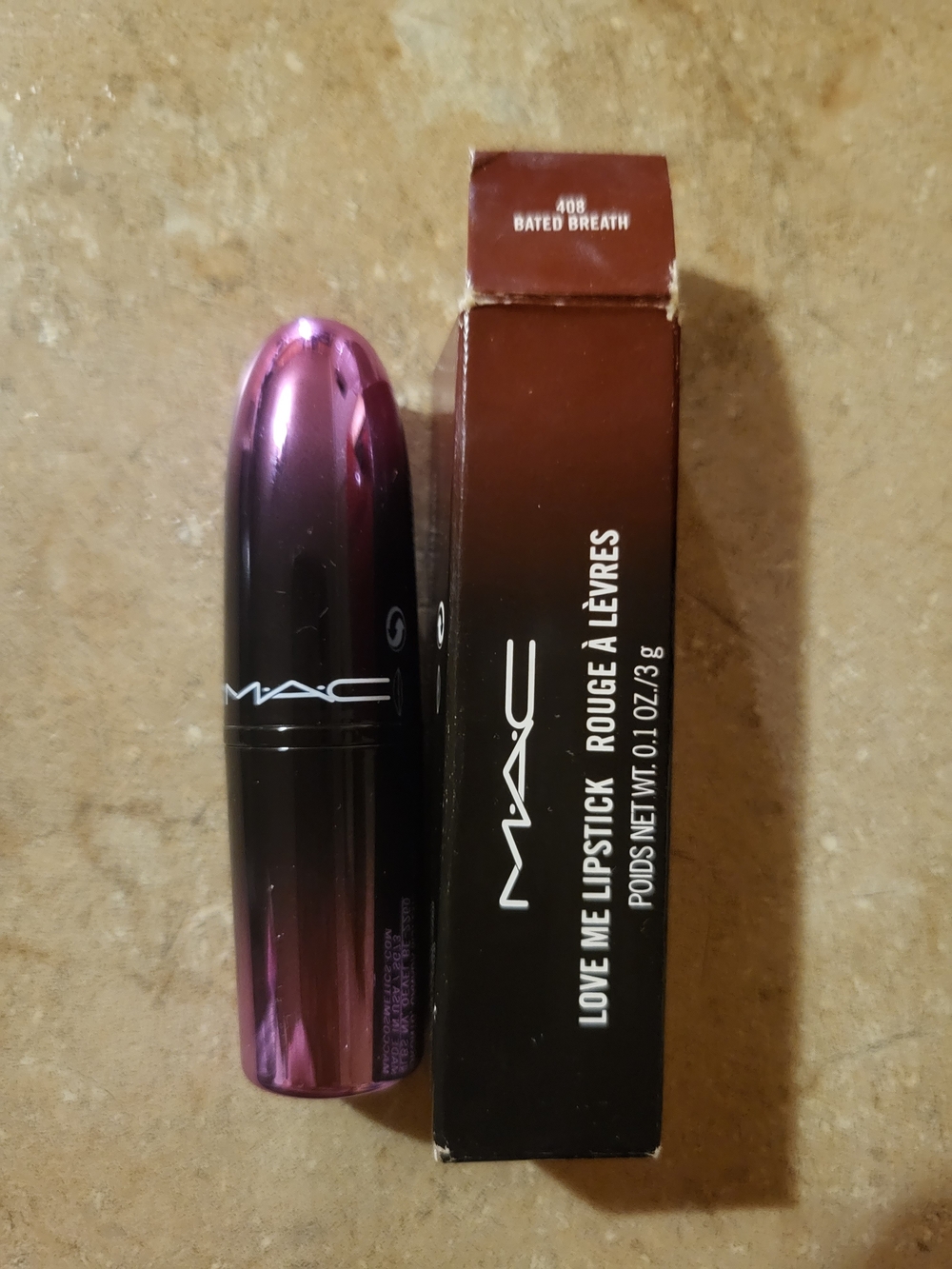 MAC Cosmetics Love Me Lipstick 408 Bated Breath Discontinued Shade